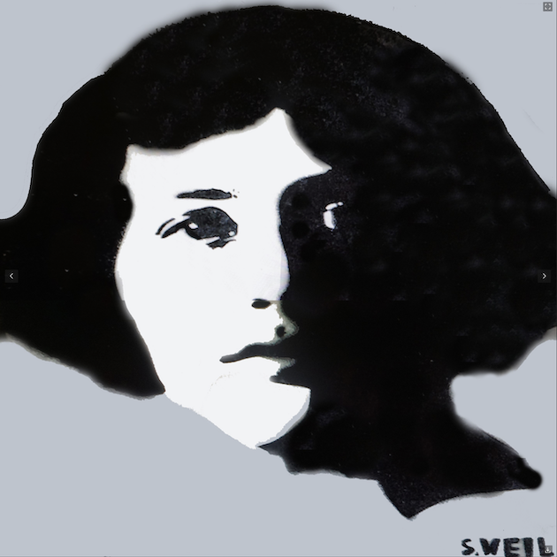 Tableau de street art de Simone Weil à Berlin-Kreuzberg (2019)